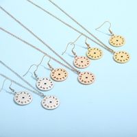 Stainless Steel Titanium Steel 18K Gold Plated Basic Streetwear Plating Constellation Earrings Necklace main image 5