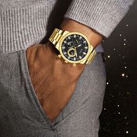 Casual Color Block Buckle Quartz Men's Watches main image 6