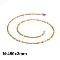 Titanium Steel 18K Gold Plated Classic Style Chain Solid Color Necklace sku image 2