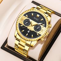 Casual Color Block Buckle Quartz Men's Watches main image 4