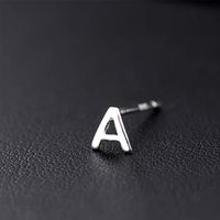 1 Piece Hip-hop Retro Letter Plating Sterling Silver Silver Plated Ear Studs main image 2