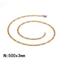Titanium Steel 18K Gold Plated Classic Style Chain Solid Color Necklace sku image 4