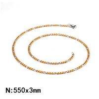 Titanium Steel 18K Gold Plated Classic Style Chain Solid Color Necklace sku image 5