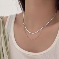 Simple Style Classic Style Solid Color Sterling Silver Plating White Gold Plated Necklace main image 1