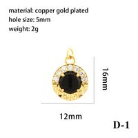 Simple Style Oval Water Droplets Heart Shape Stone Copper Plating Inlay Zircon 18k Gold Plated Charms sku image 12
