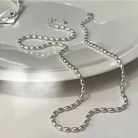 Einfacher Stil Pendeln Einfarbig Sterling Silber Überzug Versilbert Halskette main image 5