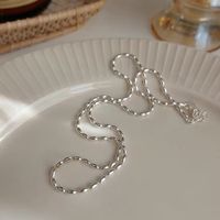 Einfacher Stil Pendeln Einfarbig Sterling Silber Überzug Versilbert Halskette main image 3