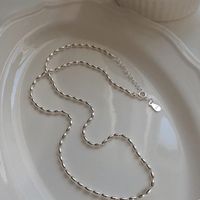 Einfacher Stil Pendeln Einfarbig Sterling Silber Überzug Versilbert Halskette main image 2