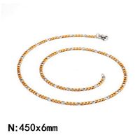 Titanium Steel 18K Gold Plated Classic Style Chain Solid Color Necklace sku image 15