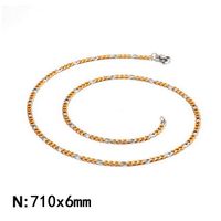 Titanium Steel 18K Gold Plated Classic Style Chain Solid Color Necklace sku image 32
