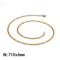 Acier Au Titane Plaqué Or 18K Style Classique Chaîne Couleur Unie Collier sku image 32