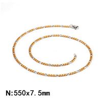 Titanium Steel 18K Gold Plated Classic Style Chain Solid Color Necklace sku image 30