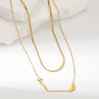 Vintage Style Heart Shape Stainless Steel Plating 18k Gold Plated Women's Necklace main image 4