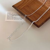 Simple Style Classic Style Solid Color Sterling Silver Plating Chain Silver Plated Pendant Necklace main image 2