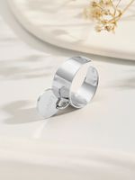304 Stainless Steel 14K Gold Plated Simple Style Classic Style Plating Solid Color Charm Rings main image 3