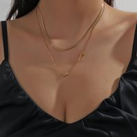 Vintage Style Heart Shape Stainless Steel Plating 18k Gold Plated Women's Necklace main image 3