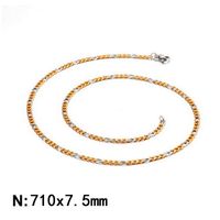 Acier Au Titane Plaqué Or 18K Style Classique Chaîne Couleur Unie Collier sku image 38