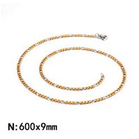 Titanium Steel 18K Gold Plated Classic Style Chain Solid Color Necklace sku image 41