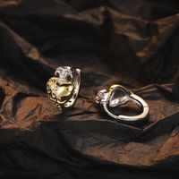 1 Paar Einfacher Stil Pendeln Herzform Überzug Sterling Silber 24 Karat Vergoldet Weißgold Plattiert Ohrringe main image 4