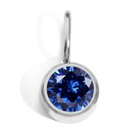 1 Piece Stainless Steel Rhinestones 14K Gold Plated Rose Gold Plated Round Polished Pendant sku image 1