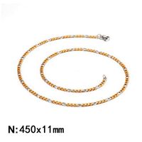 Titanium Steel 18K Gold Plated Classic Style Chain Solid Color Necklace sku image 40