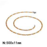 Titanium Steel 18K Gold Plated Classic Style Chain Solid Color Necklace sku image 42