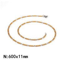 Acier Au Titane Plaqué Or 18K Style Classique Chaîne Couleur Unie Collier sku image 46