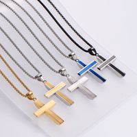 Wholesale Hip-hop Cross Stainless Steel Pendant Necklace main image 11