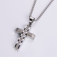 Wholesale Hip-hop Cross Stainless Steel Pendant Necklace main image 8