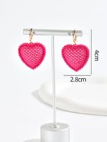 1 Pair Cute Sweet Heart Shape Alloy Drop Earrings main image 2