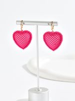 1 Pair Cute Sweet Heart Shape Alloy Drop Earrings main image 5