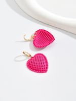 1 Pair Cute Sweet Heart Shape Alloy Drop Earrings sku image 1