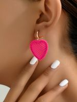 1 Pair Cute Sweet Heart Shape Alloy Drop Earrings main image 3