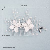 Sweet Flower Imitation Pearl Alloy Insert Comb sku image 1
