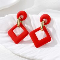 1 Pair Sweet Rhombus Resin Drop Earrings sku image 9