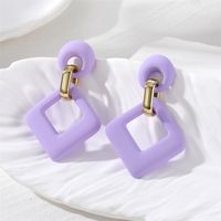 1 Pair Sweet Rhombus Resin Drop Earrings sku image 4