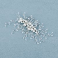 Simple Style Solid Color Imitation Pearl Insert Comb main image 1