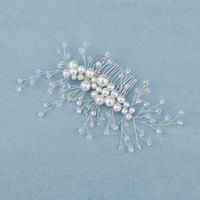 Simple Style Solid Color Imitation Pearl Insert Comb main image 6