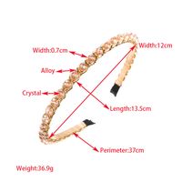 Elegant Luxurious Solid Color Alloy Plating Inlay Crystal Hair Band main image 6