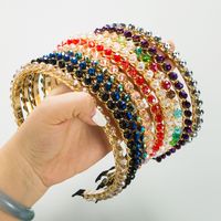 Elegant Luxurious Solid Color Alloy Plating Inlay Crystal Hair Band main image 1