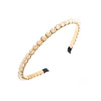 Elegant Luxurious Solid Color Alloy Plating Inlay Crystal Hair Band sku image 6