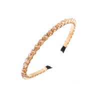 Elegant Luxurious Solid Color Alloy Plating Inlay Crystal Hair Band sku image 7