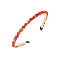 Elegant Luxurious Solid Color Alloy Plating Inlay Crystal Hair Band sku image 8