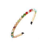 Elegant Luxurious Solid Color Alloy Plating Inlay Crystal Hair Band sku image 9