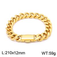 Classic Style Solid Color 18K Gold Plated Titanium Steel Wholesale Bracelets Necklace sku image 2