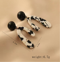 1 Pair Elegant Simple Style Streetwear Geometric Acetic Acid Sheets Drop Earrings main image 2