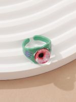 Vintage Style Funny Eye Resin Synthetic Resin Alloy Wholesale Open Rings main image 3