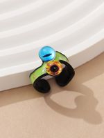 Vintage Style Funny Eye Resin Synthetic Resin Alloy Wholesale Open Rings main image 5