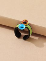 Vintage Style Funny Eye Resin Synthetic Resin Alloy Wholesale Open Rings main image 2