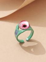 Vintage Style Funny Eye Resin Synthetic Resin Alloy Wholesale Open Rings sku image 1